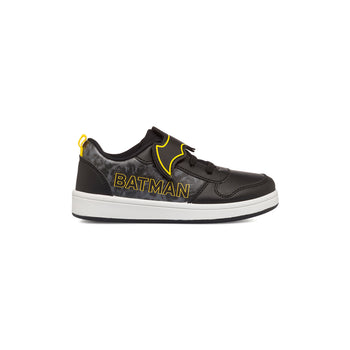 Sneakers nere primi passi da bambino con dettagli gialli e velcro a forma di pipistrello Batman, Scarpe Primi passi, SKU s332500080, Immagine 0